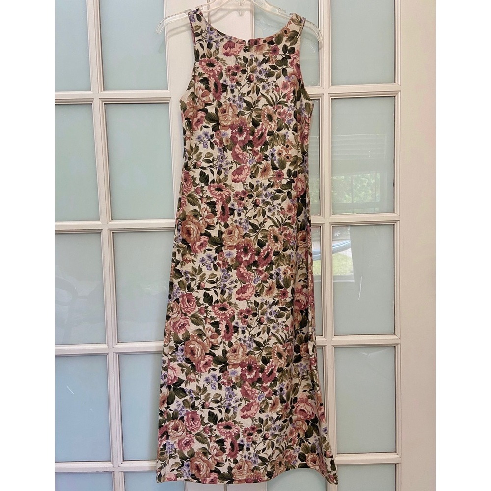Vintage Slim Cut Floral Dress - Picture 6 of 9